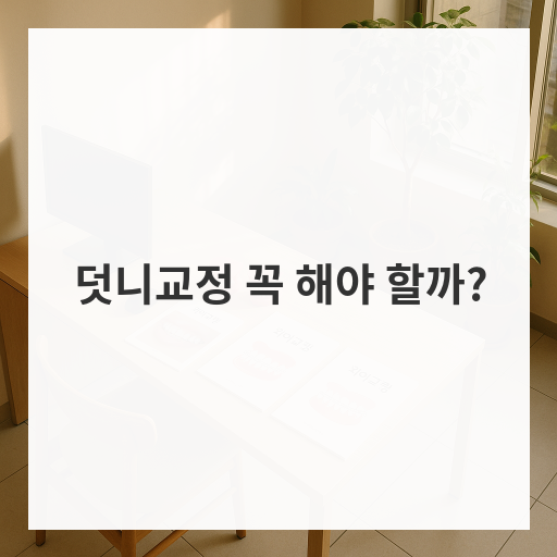 덧니교정 꼭 해야 할까?